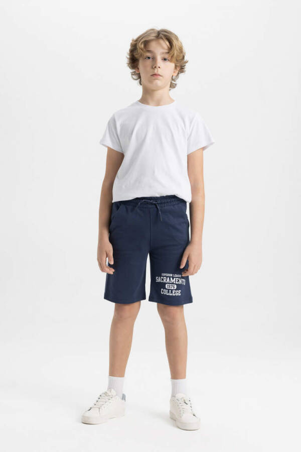 Boys' Printed Shorts Navy Blue - 1