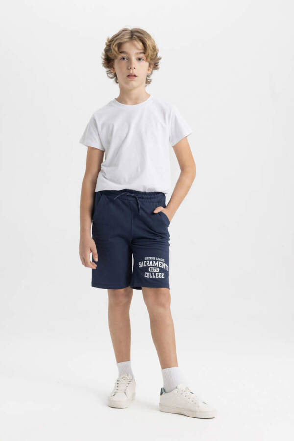 Boys' Printed Shorts Navy Blue - 2