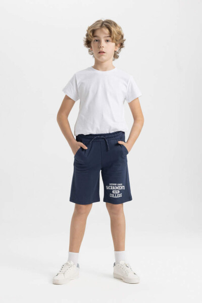 Boys' Printed Shorts Navy Blue - 3