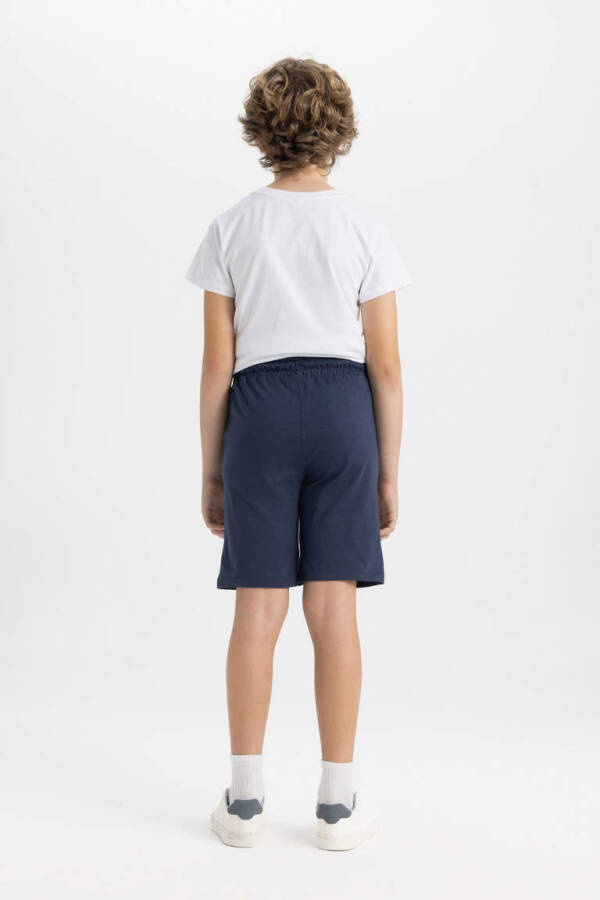 Boys' Printed Shorts Navy Blue - 6