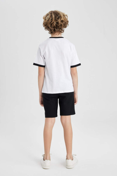 Boys' Printed T-Shirt Shorts 2-Piece Set White - 6