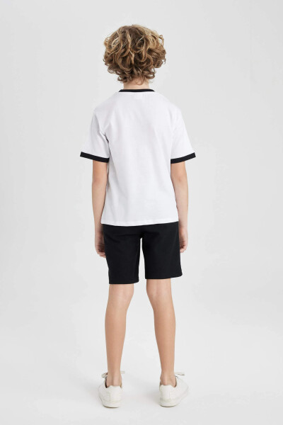 Boys' Printed T-Shirt Shorts 2-Piece Set White - 9