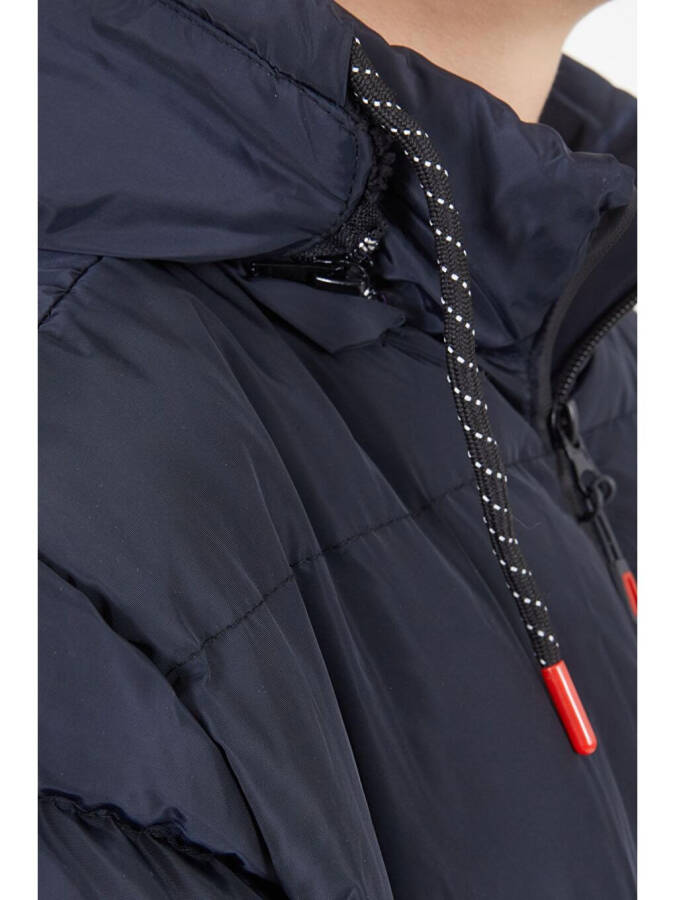 Boys' Puffer Jacket Plain Design Navy Blue 15674 - 9