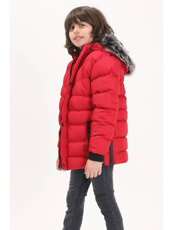 Boys' Red Logo Puffer Jacket 15491 - 7