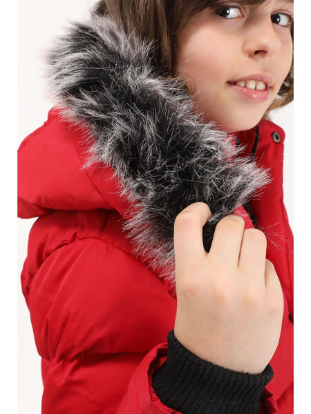 Boys' Red Logo Puffer Jacket 15491 - 9