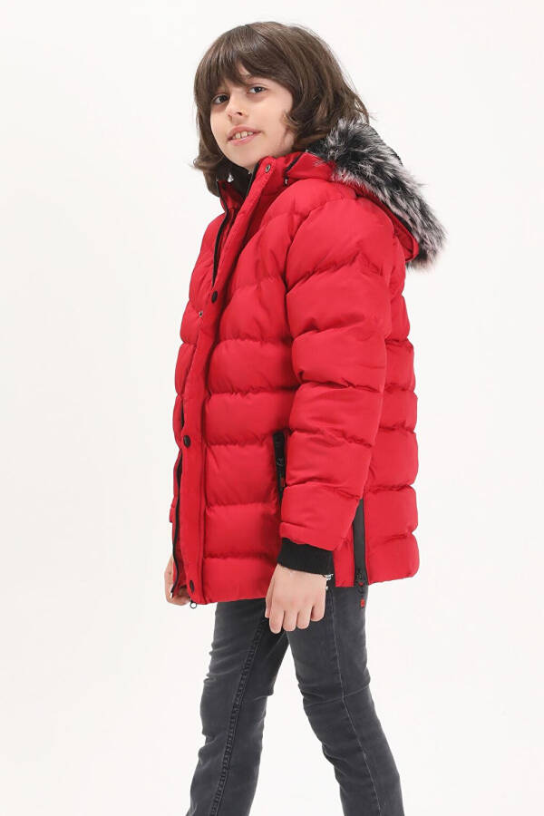 Boys' Red Logo Puffer Jacket 15491 - 12