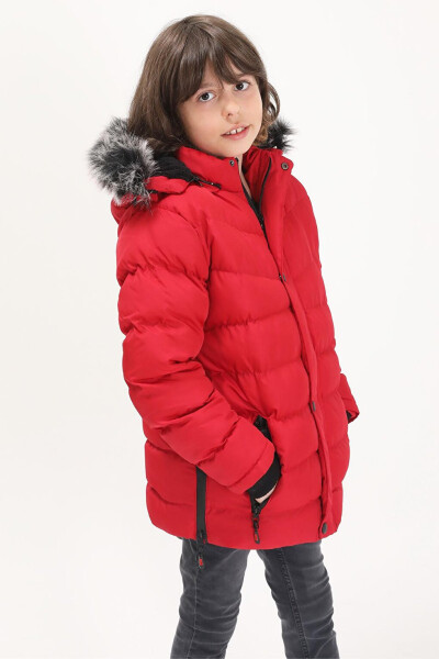 Boys' Red Logo Puffer Jacket 15491 - 13