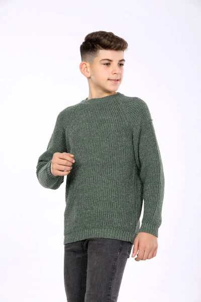 Boys' Regular Fit Basic Knit Sweater - CLOUDY KIDS (1)