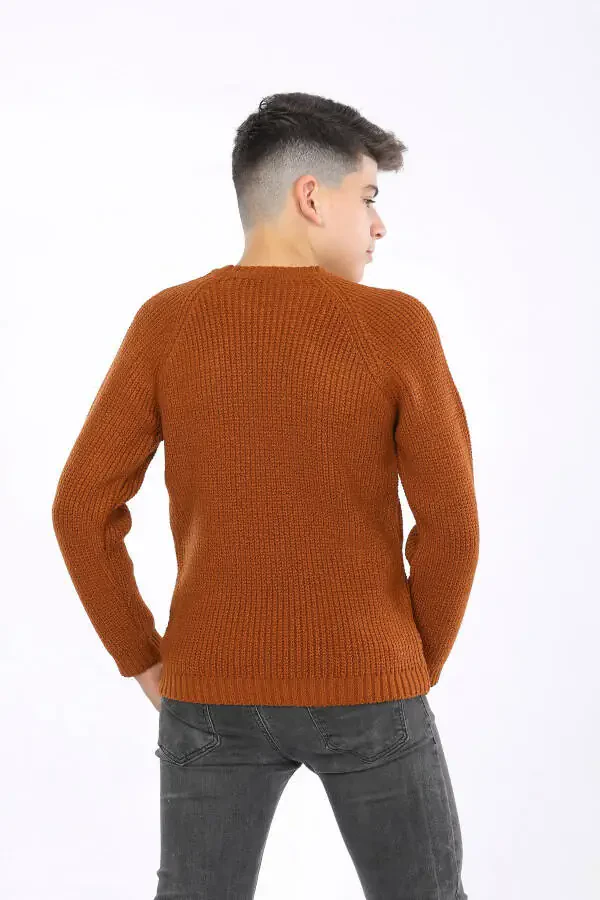 Boys Regular Fit Basic Knit Sweater (4-13 Years) - 4