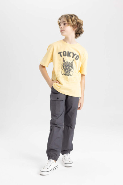 Boys' Ribbed Jogger Pants Anthracite - 1