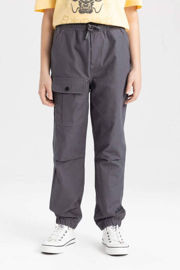 Boys' Ribbed Jogger Pants Anthracite - 4