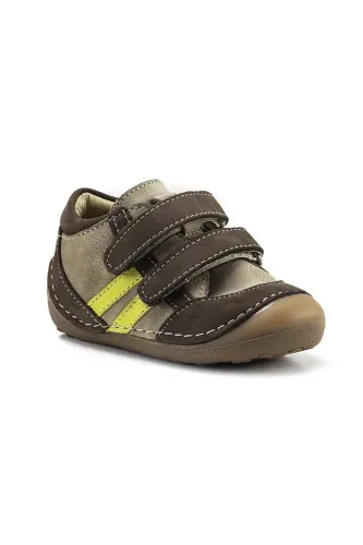 Boy's Sand Leather Orthopedic Supported First Step Boot-Sand - 8
