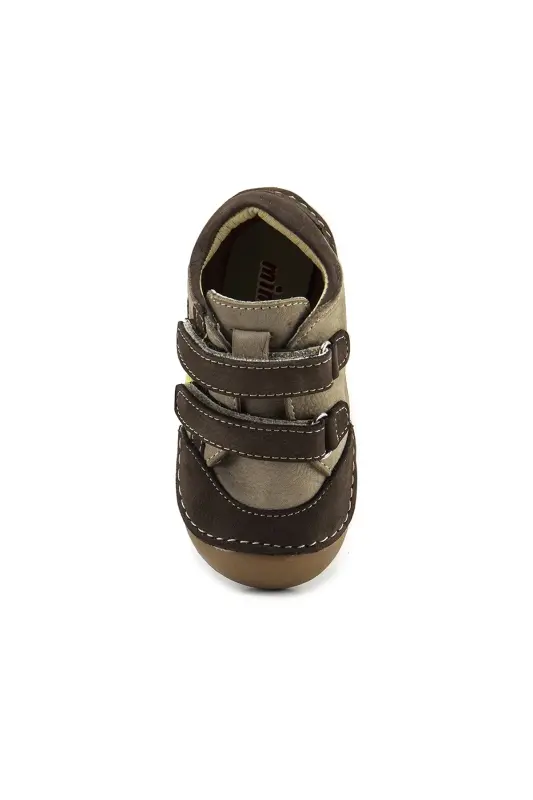 Boy's Sand Leather Orthopedic Supported First Step Boot-Sand - 11