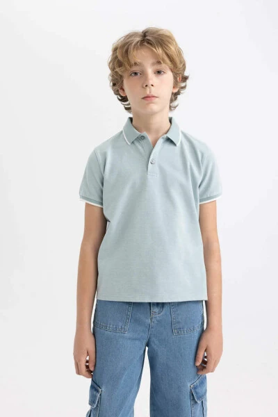 Boys' Short Sleeve Polo Shirt Green - 3