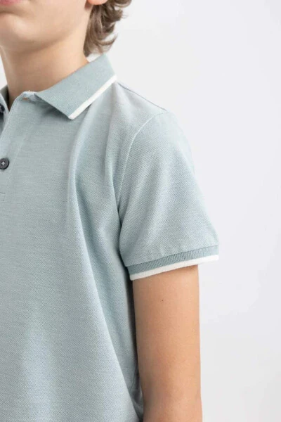 Boys' Short Sleeve Polo Shirt Green - 4