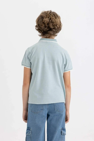 Boys' Short Sleeve Polo Shirt Green - 5