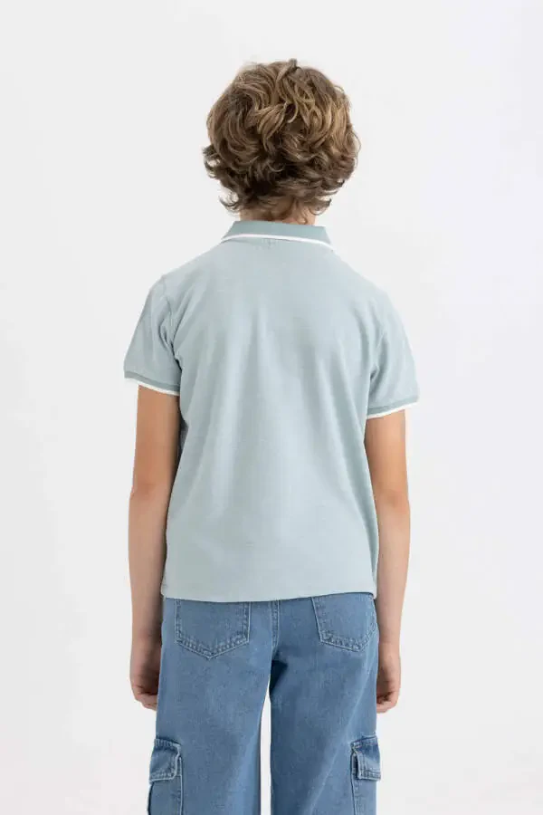 Boys' Short Sleeve Polo Shirt Green - 5