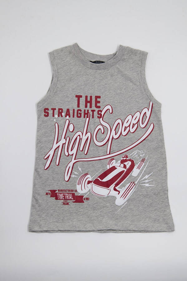 Boys Sleeveless T-Shirt Grey - Tara - 3