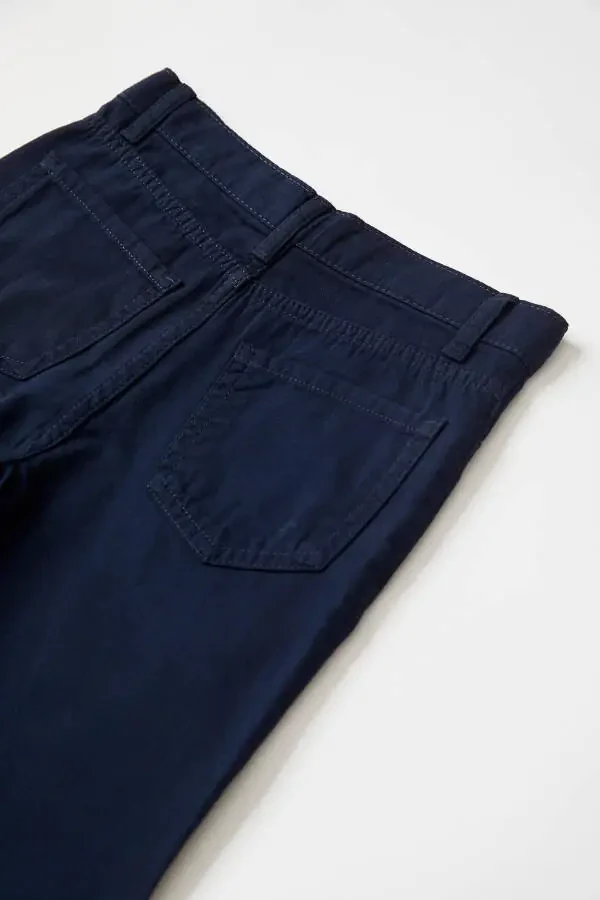 Boys Slim Fit Straight Leg Gabardine Trousers - 6