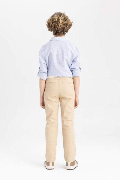 Boys' Standard Leg Gabardine Trousers Beige - 8