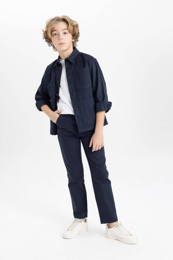 Boy's Standard Leg Linen Look Pants B6707a824sp - 1