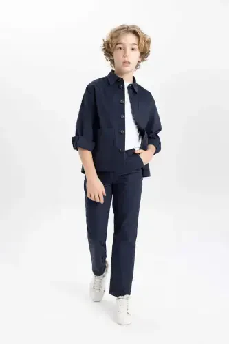 Boy's Standard Leg Linen Look Pants B6707a824sp - 3