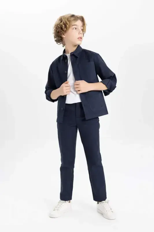 Boy's Standard Leg Linen Look Pants B6707a824sp - 4