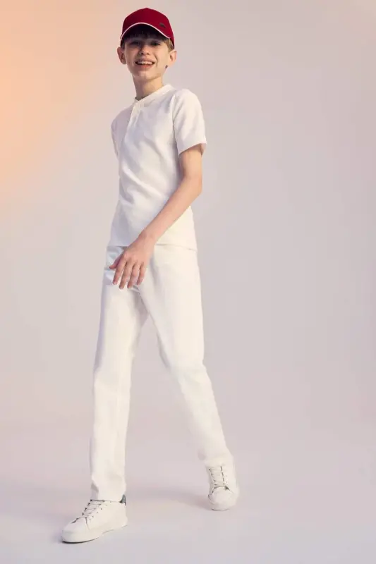 Boy's Standard Leg Linen Look Pants C2981A824SM - 1
