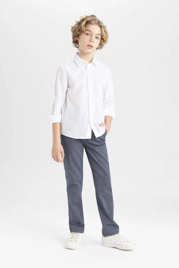 Boys' Standard Leg Twill Pants Navy - 7