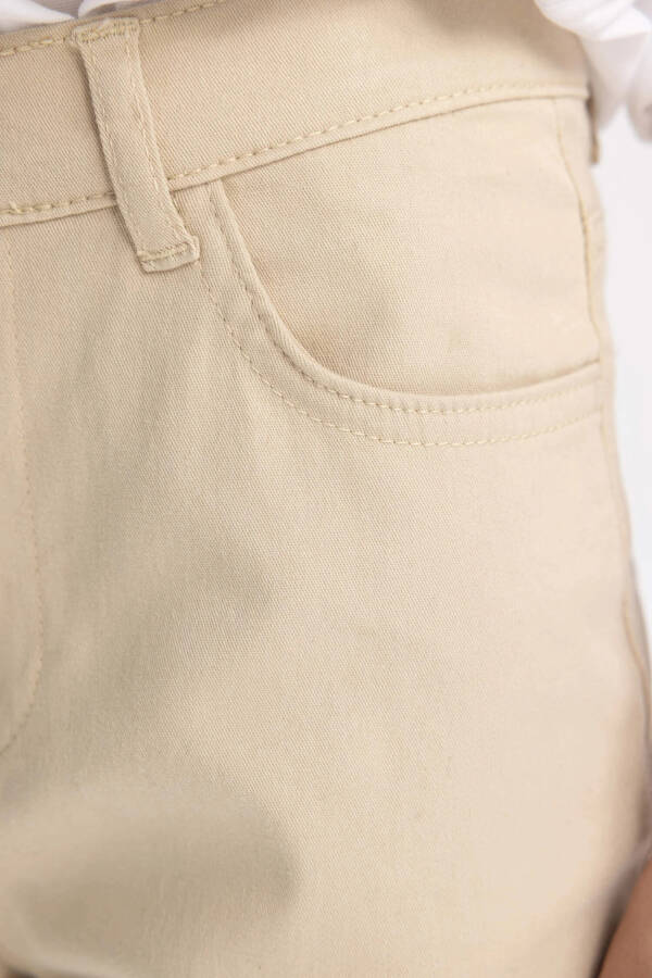 Boys Straight Leg Gabardine Trousers Light Beige - 7