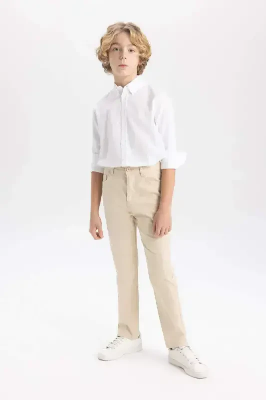Boys' Straight Leg Gabardine Trousers X4224a624sm - 4