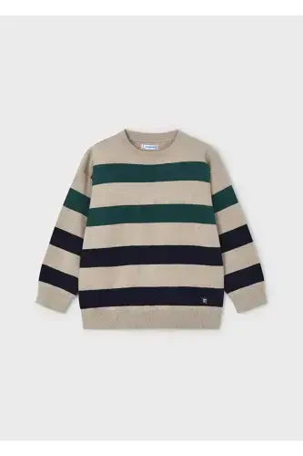 Boys Striped Sweater Beige 4338 - 1