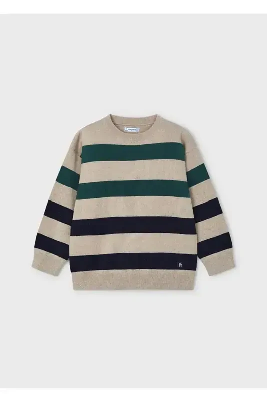 Boys Striped Sweater Beige 4338 - 1