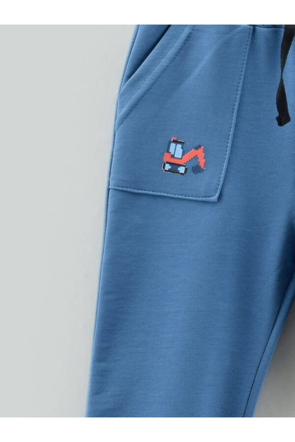 Boys' Sweatpants with Car Pattern and Pockets - 5