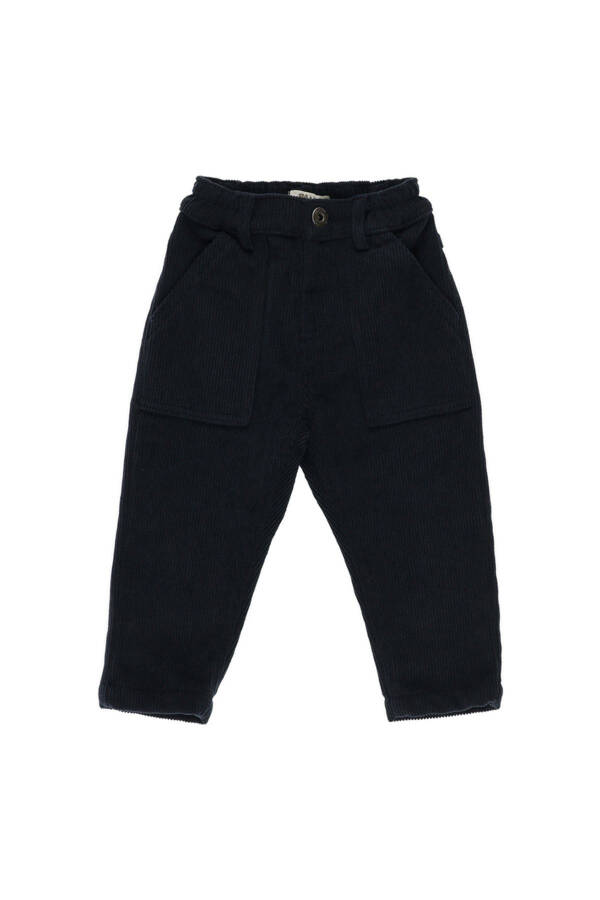 Boy's Teal Striped Pants - 1