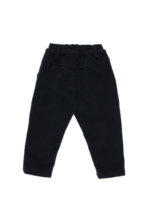 Boy's Teal Striped Pants - 2