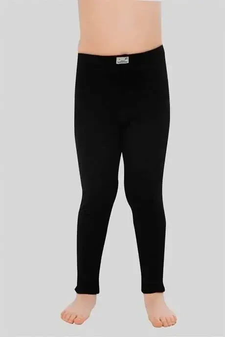 Boys Thermal Tights Black Fleece-lined Warm Bottom Thermal Underwear Winter - BÜYÜKBEDENIZ