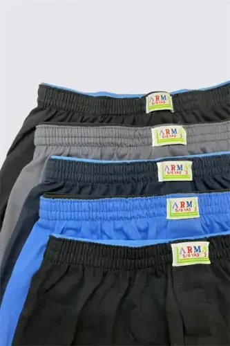 Boys Underwear Boxer Briefs 5 Pack Plain Classic Fit Comfort Soft 100% Cotton - BÜYÜKBEDENIZ (1)