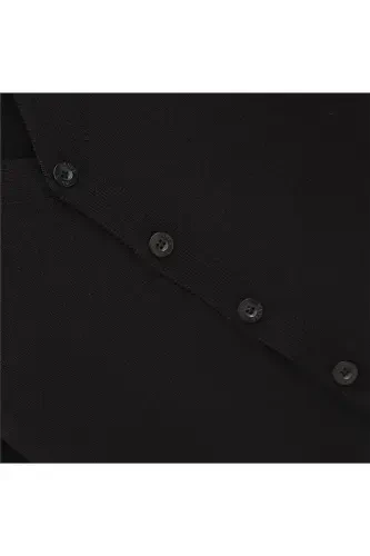 Boys V Neck Knitted Cardigan - 13009 - Black-BLACK - 7