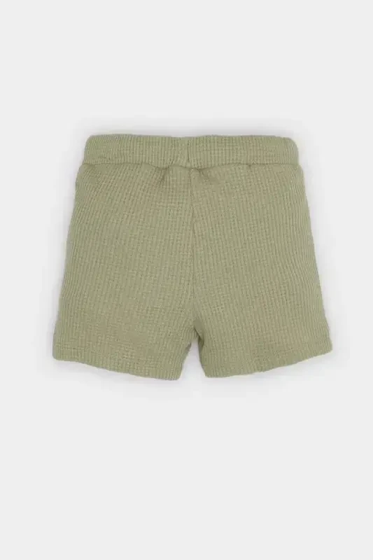 Boy's Waffle Pocket Shorts Light Khaki - 3