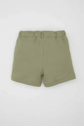 Boy's Waffle Pocket Shorts Light Khaki - 4