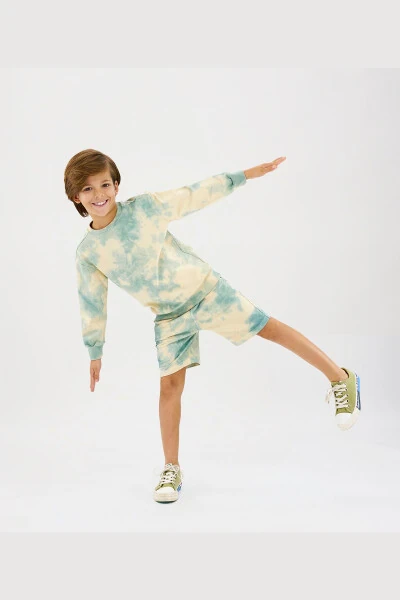 Boys' Washed Green Sweatshirt - 1