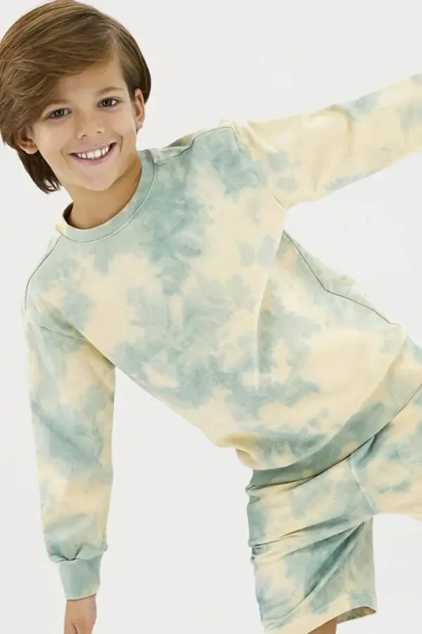 Boys' Washed Green Sweatshirt - 3