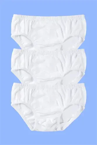 Boys' White Briefs 100% Cotton 3-Pack - 3