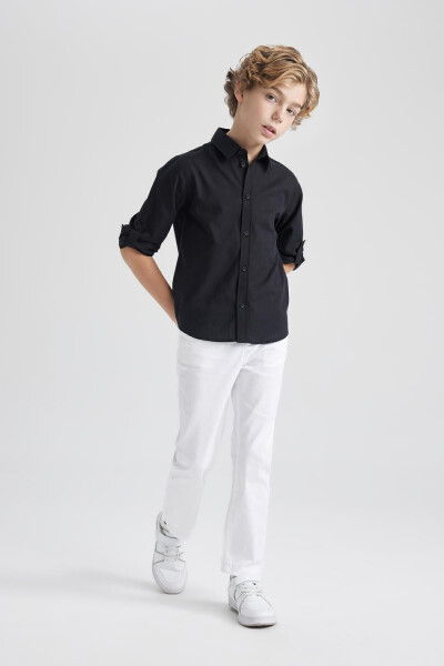 Boys White Gabardine Trousers Tyc00398959998 - DEFACTO (1)