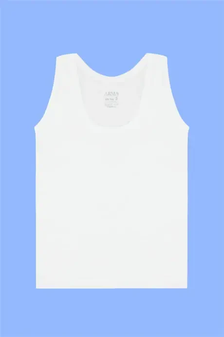 Boys White Tank Top 3-Pack 100% Cotton Jersey - 2