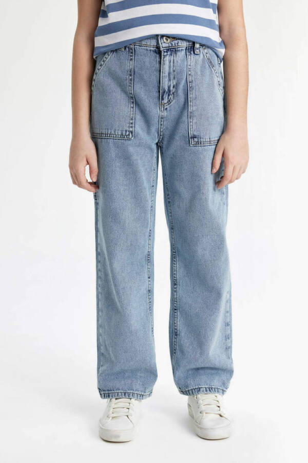 Boys Wide Leg Jeans Light Blue - 4