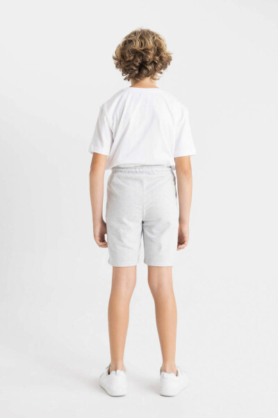 Boys' Zipper Pocket Shorts Optic Grey Melange - 6