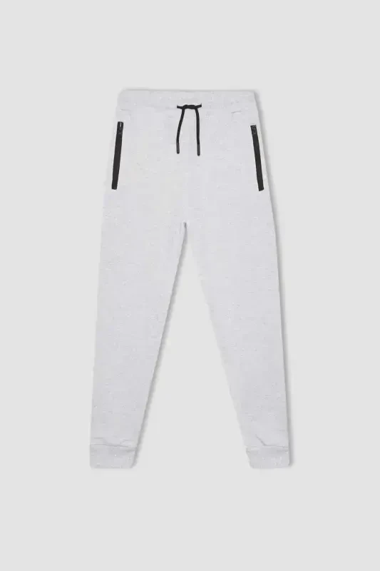 Boys Zippered Fleece Sweatpants B5755a824sp - DEFACTO