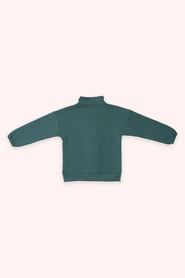 Boy's Zippered Green Sweatshirt - 2